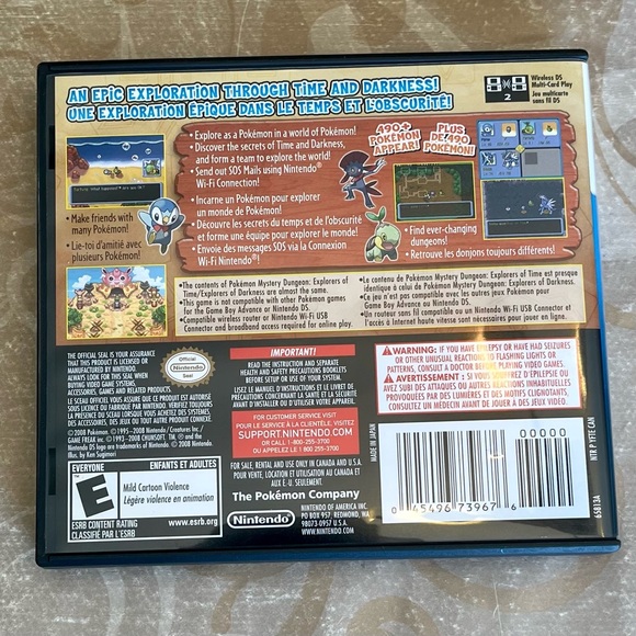 Nintendo DS Pokémon Mystery Dungeon Explores Of Time Game - Picture 7 of 8